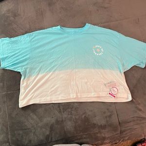 Turquoise Dip Dye Crop Top